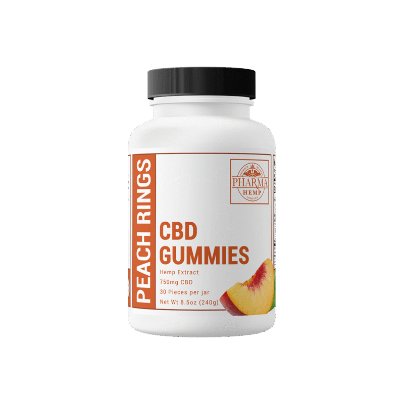 25 MG CBD Peach Ring Gummies