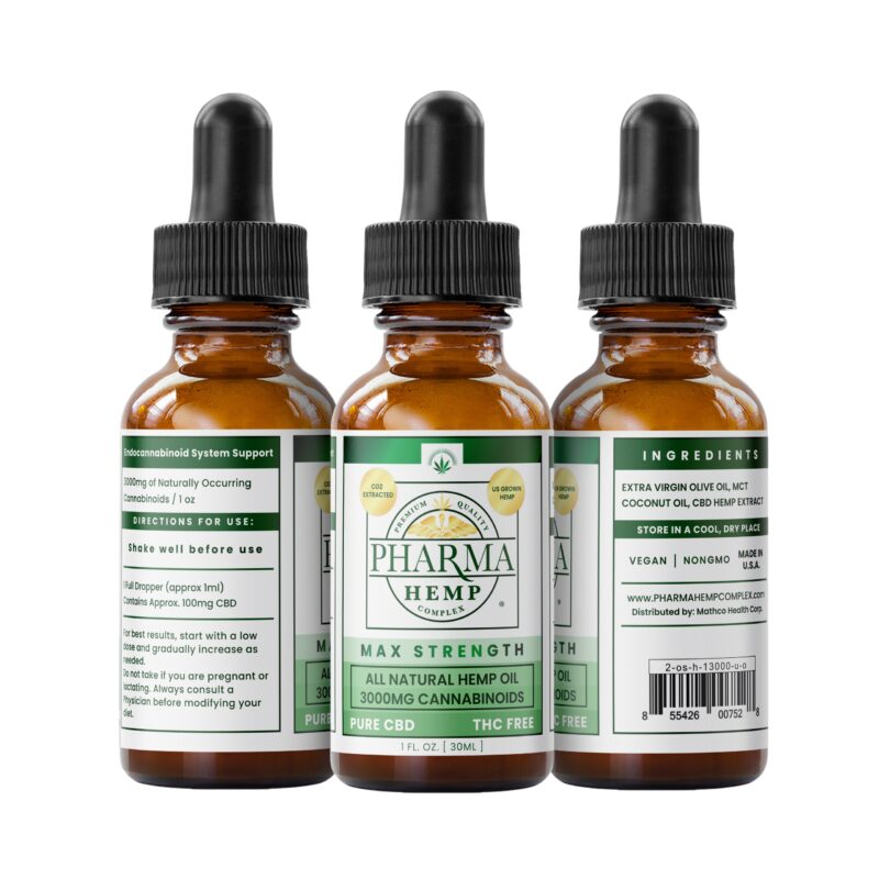Pure CBD Tincture THC Free Max Strength 3,000mg CBD 1oz - Image 2