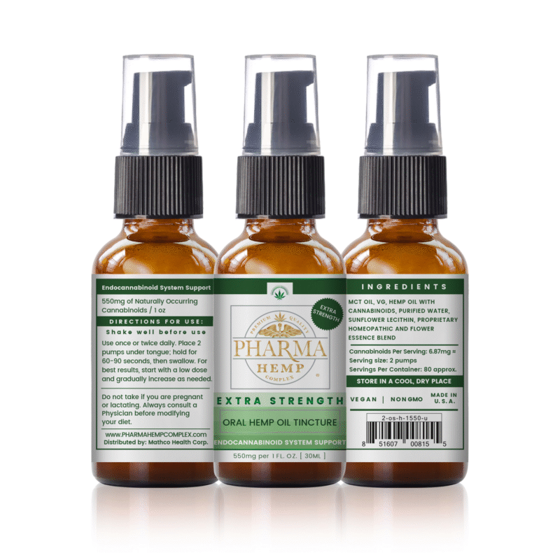 1oz 550mg CBD Oil Tincture - Extra Strength - Image 2