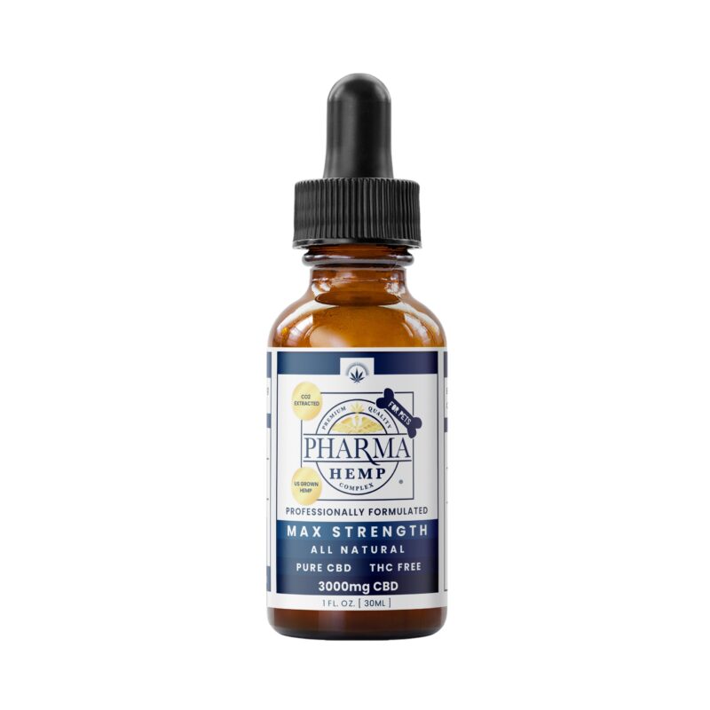 Pure CBD Tincture For Pets THC Free Max Strength 3,000mg CBD 1oz